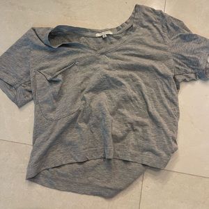 Z Supply gray crop tee shirt